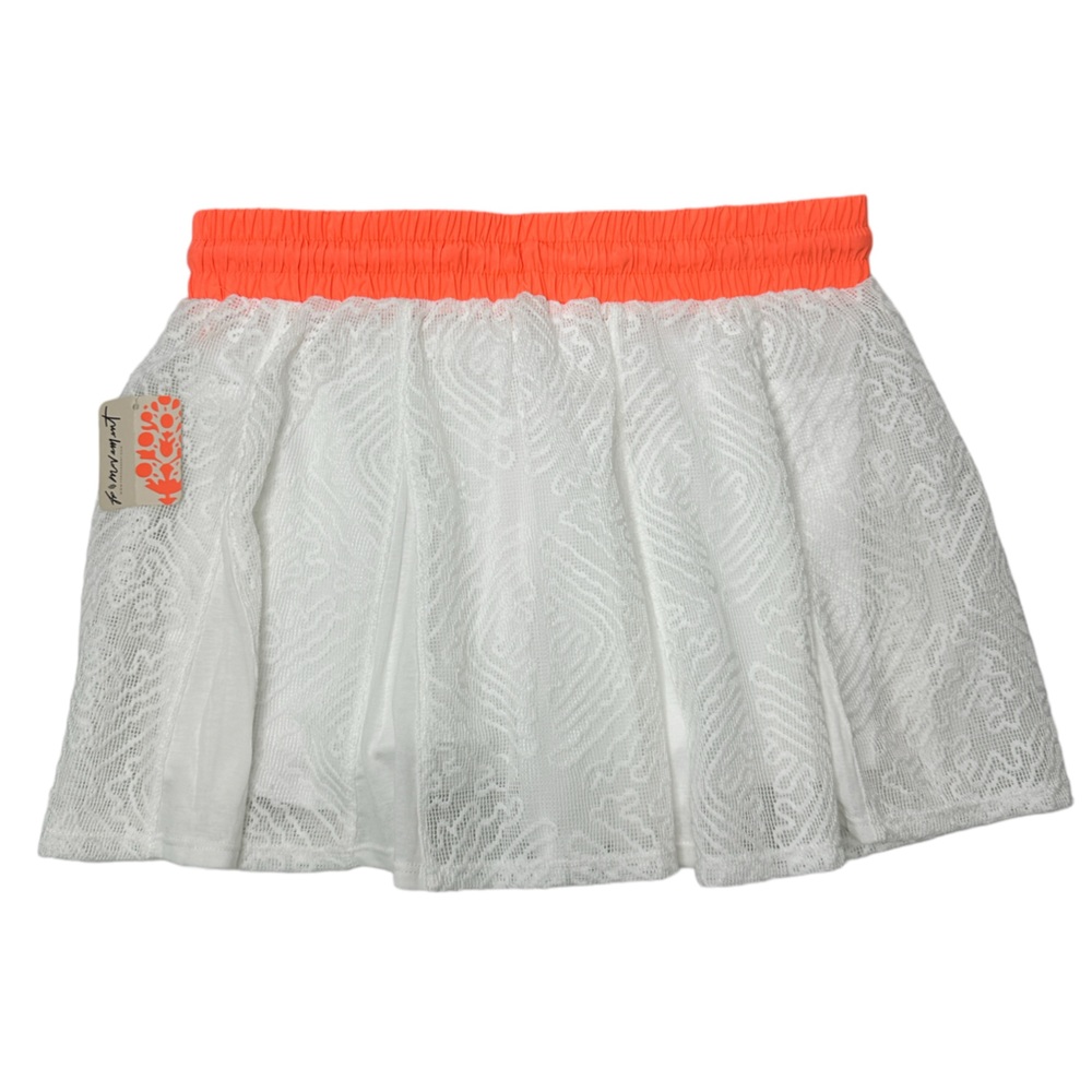 Free‎ People Movement NWT white Mesh Pleated Skort with bike shorts sz XS - Picture 4 of 4